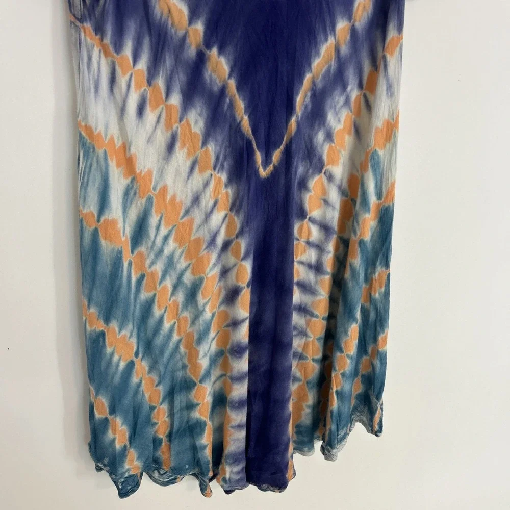 Hippie Hobo Dress India Boutique One Size Tie-Dye Multicolor, Short Sleeve